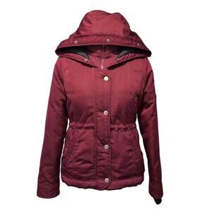 Hollister Ultimate Down Collection Burgundy Jacket - Size Small